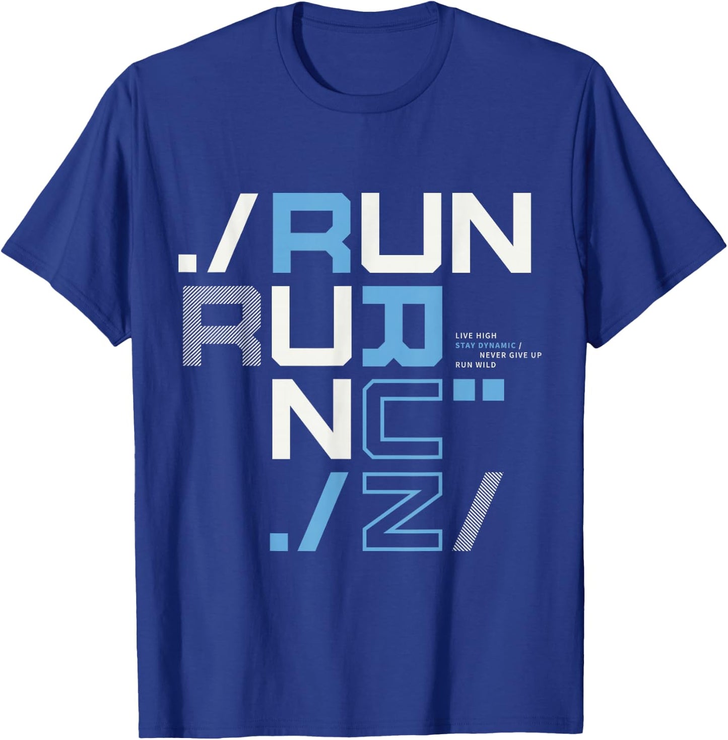 I Love Running, Run Illustration Novelty Graphic Designs T-Shirt - T-Shirt | Royal