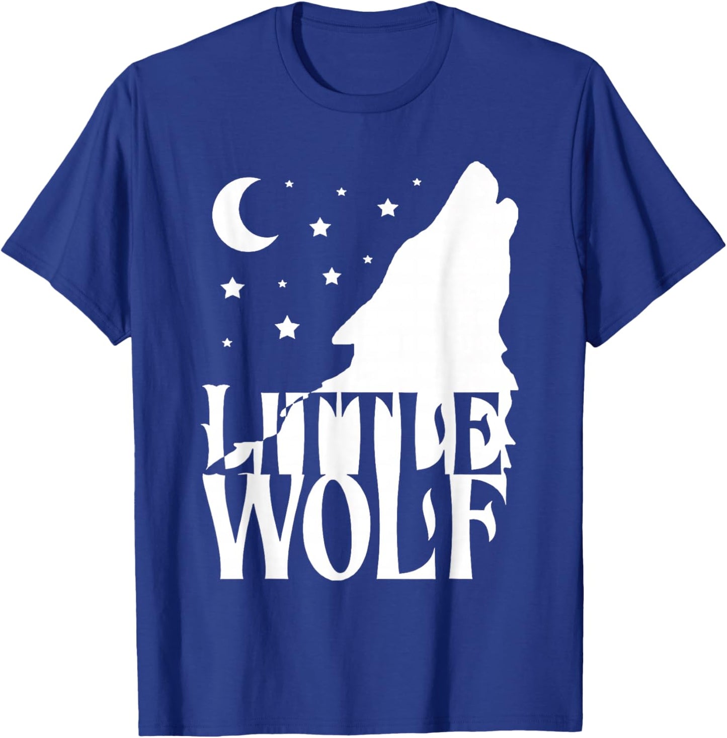 Little Wolf Gift Matching Family Tribe Wolves Moon T-Shirt - T-Shirt | Royal