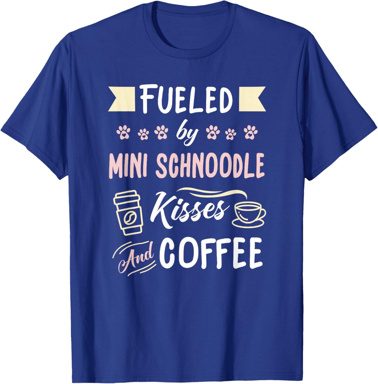 Mini Schnoodle Mom Miniature Schnauzer Poo Coffee Lover T-Shirt - T-Shirt | Royal