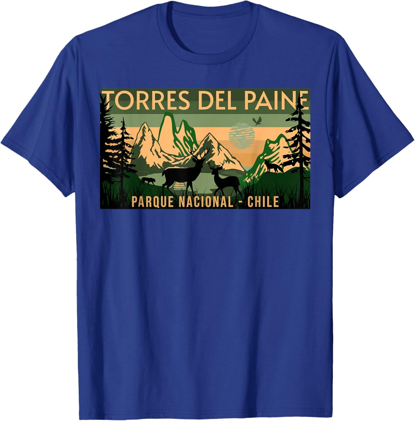 Parque Nacional Torres del Paine Chile , Small, Black T-Shirt - T-Shirt | Royal