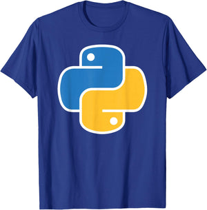 Python Programming Language, Software Code Computer Science T-Shirt - T-Shirt | Royal
