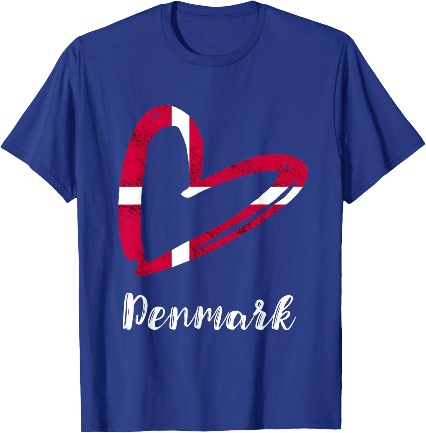 Dansk Denmark Flag Vintage Heart Denmark Danish Roots T-Shirt - T-Shirt | Royal