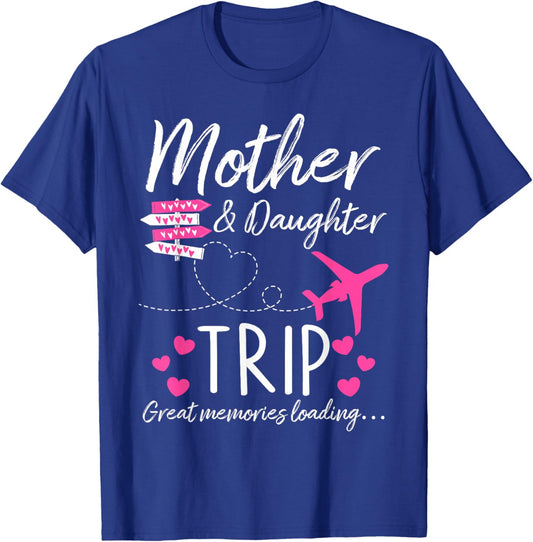 Funny Matching Mother Daughter Cruise Trip Outfits Black Modern Print Letter Print Cruise Vacation T-Shirt - T-Shirt | Royal