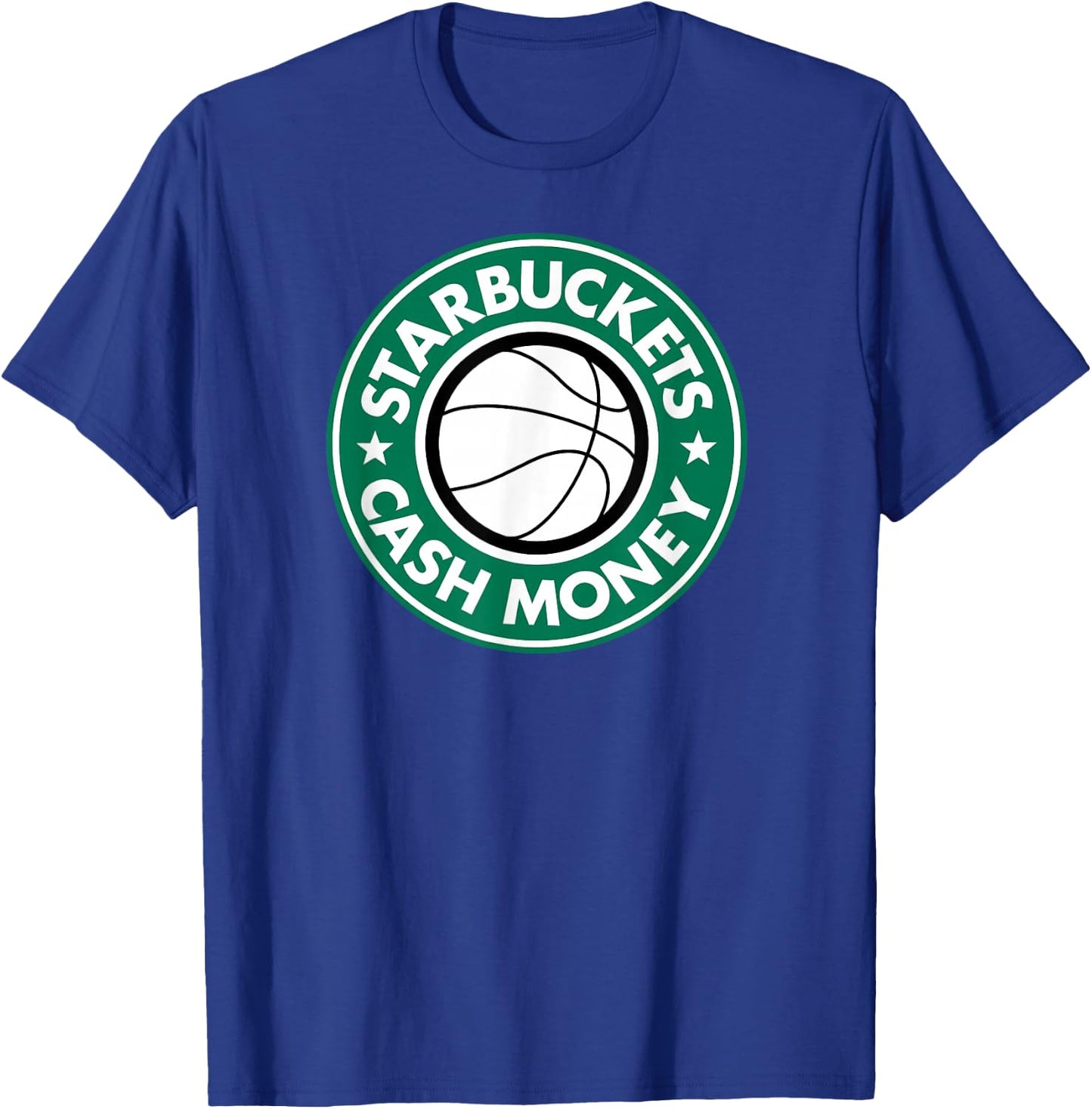 Starbuckets Cash Money Basketball T-Shirt - T-Shirt | Royal