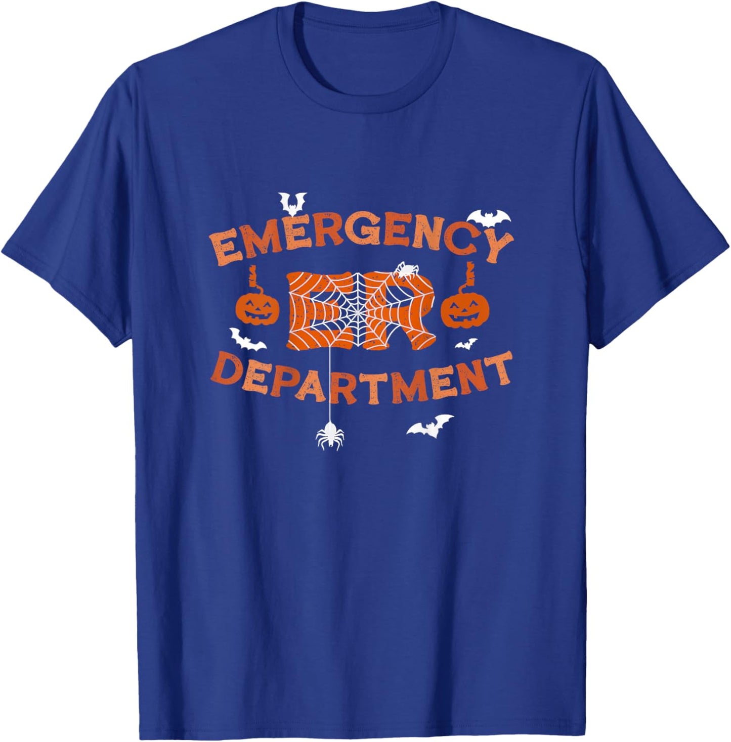 Halloween Emergency Department Emergency Room Nurse Back Of T-Shirt - T-Shirt | Royal