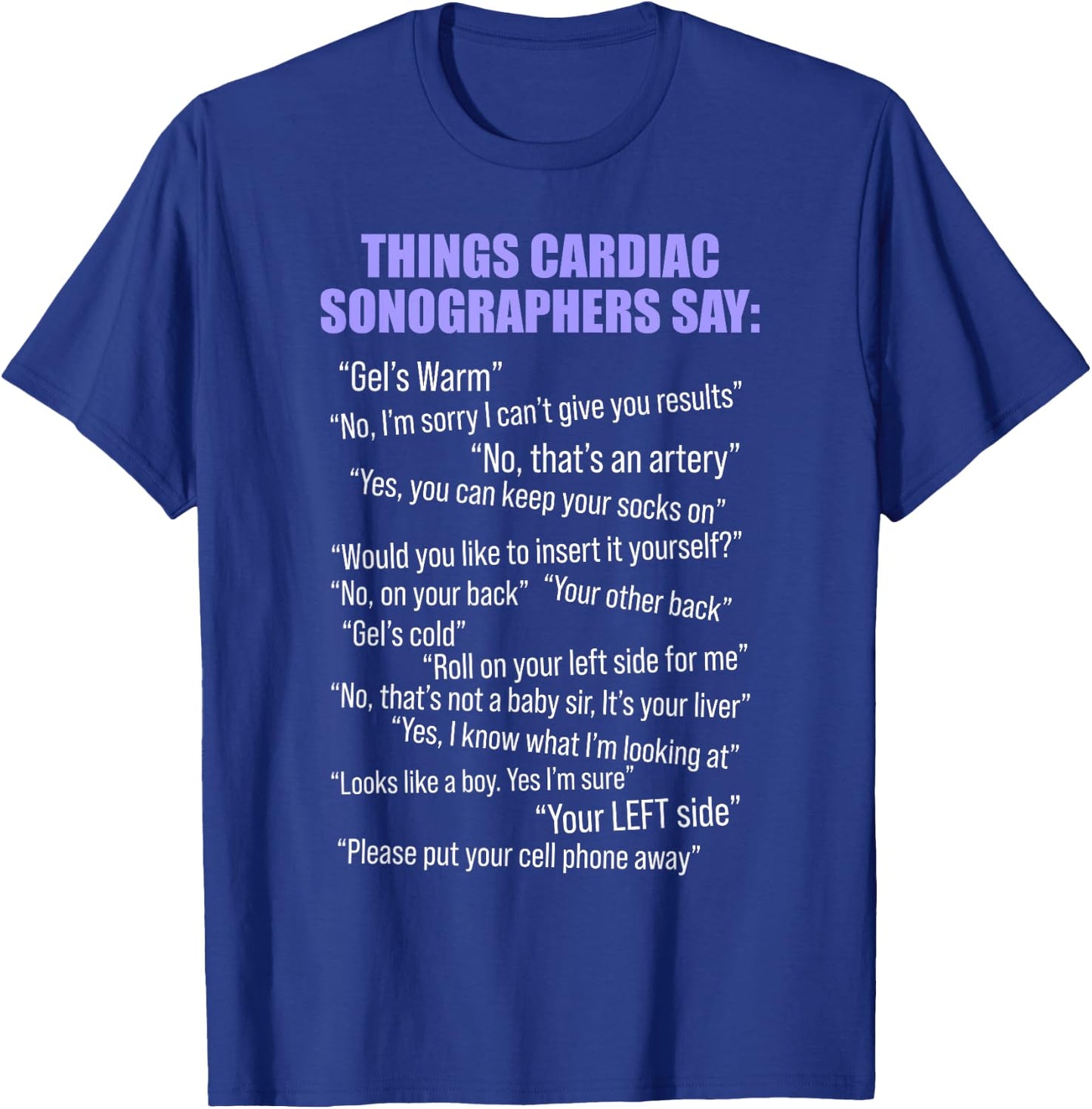 Cardiac Sonographer Echo Tech Warm RDCS T-Shirt - T-Shirt | Royal