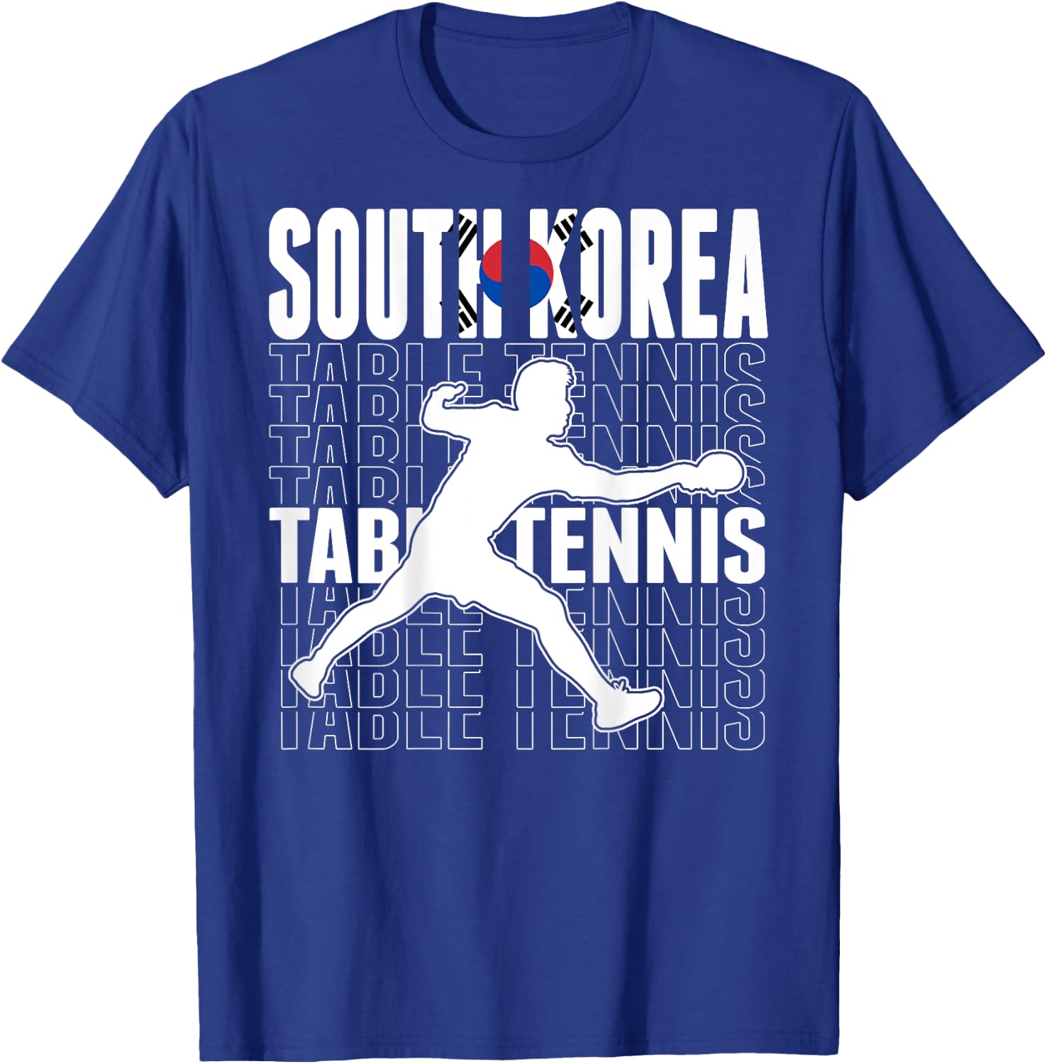 South Korea Table Tennis Fans Jersey Korean Flag Ping Pong T-Shirt - T-Shirt | Royal