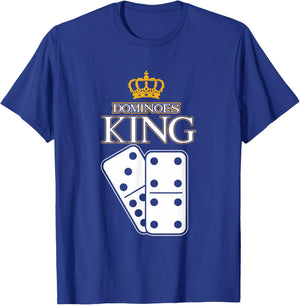 Dominoes King | Domino Bones | Dominoes Player T-Shirt - T-Shirt | Royal
