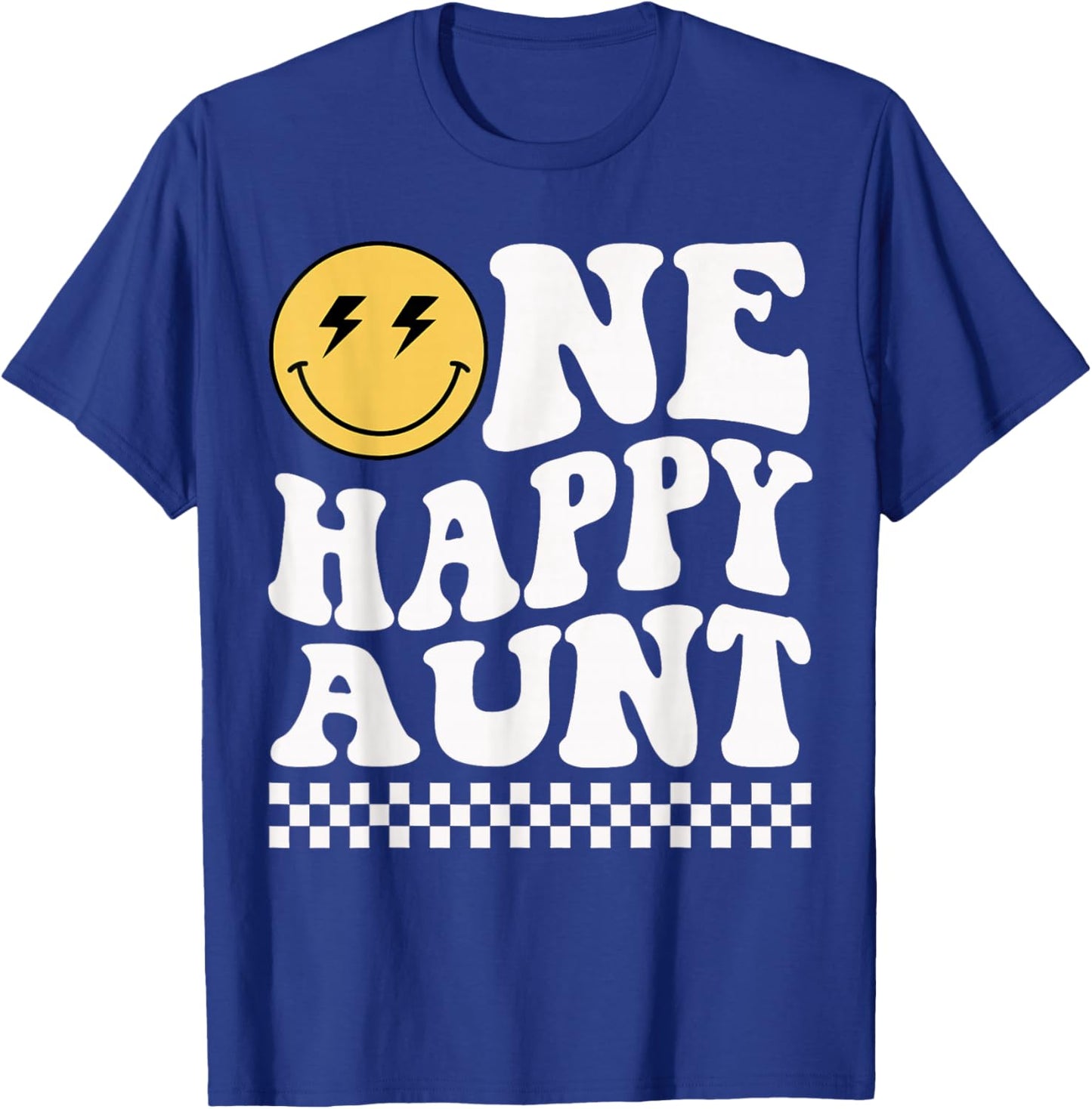 One Happy Dude Aunt 1st Birthday Family Matching T-Shirt - T-Shirt | Royal