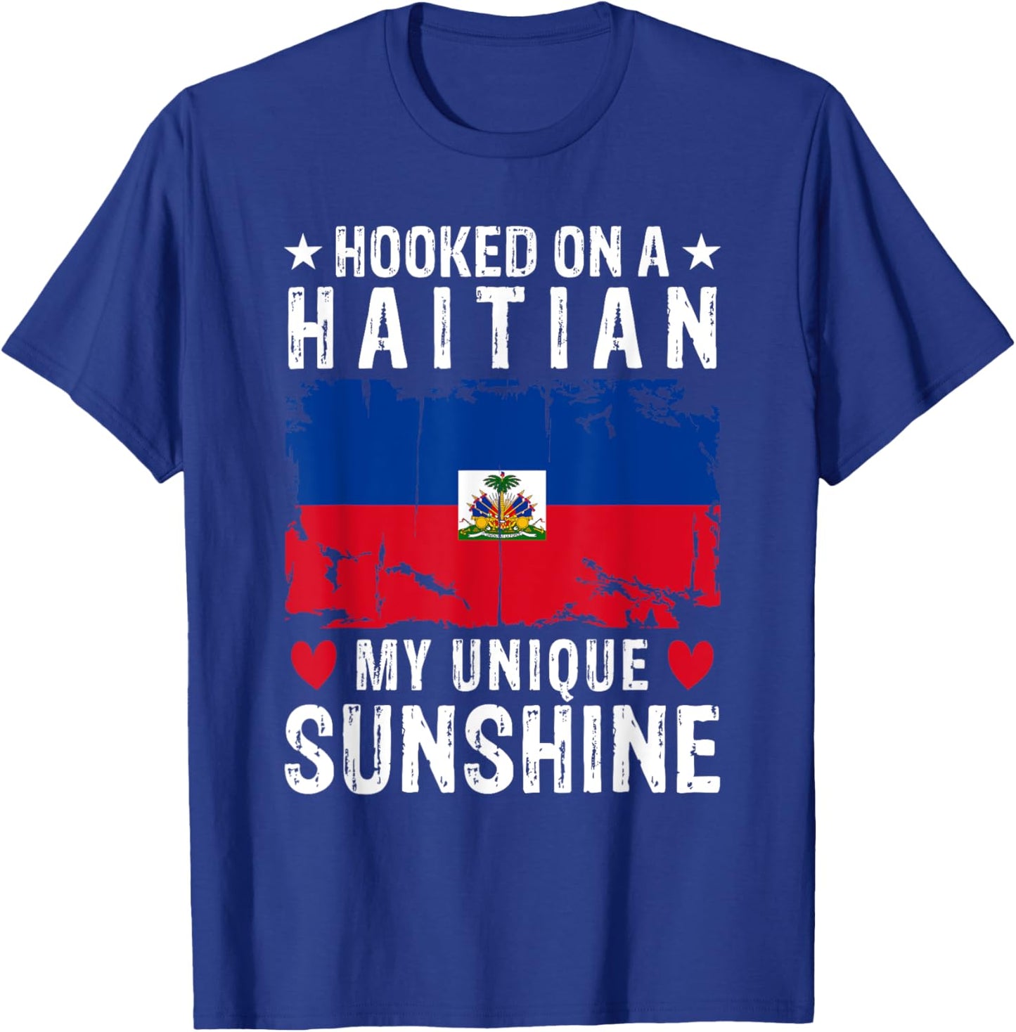 Haitian Boyfriend Girlfriend Wife Husband Haiti Flag T-Shirt - T-Shirt | Royal