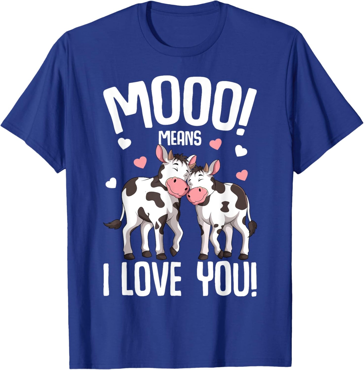 Cow Moo Women Kids Girls T-Shirt - T-Shirt | Royal