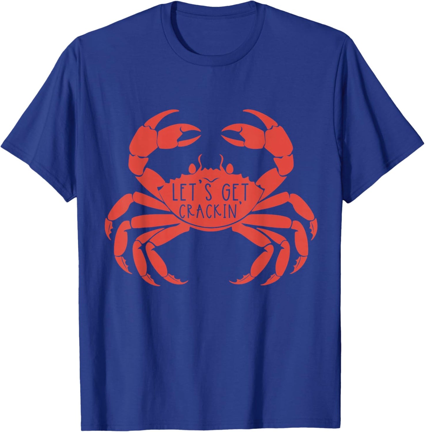 Funny Crab Eating Red Crab Lover Seafood Foodie Crabbing T-Shirt - T-Shirt | Royal