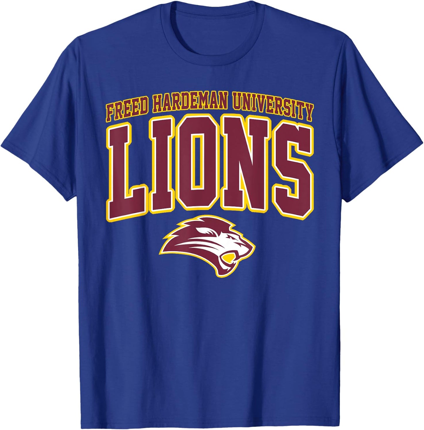 Freed-Hardeman University Lions Arch Vintage Sports Design T-Shirt - T-Shirt | Royal