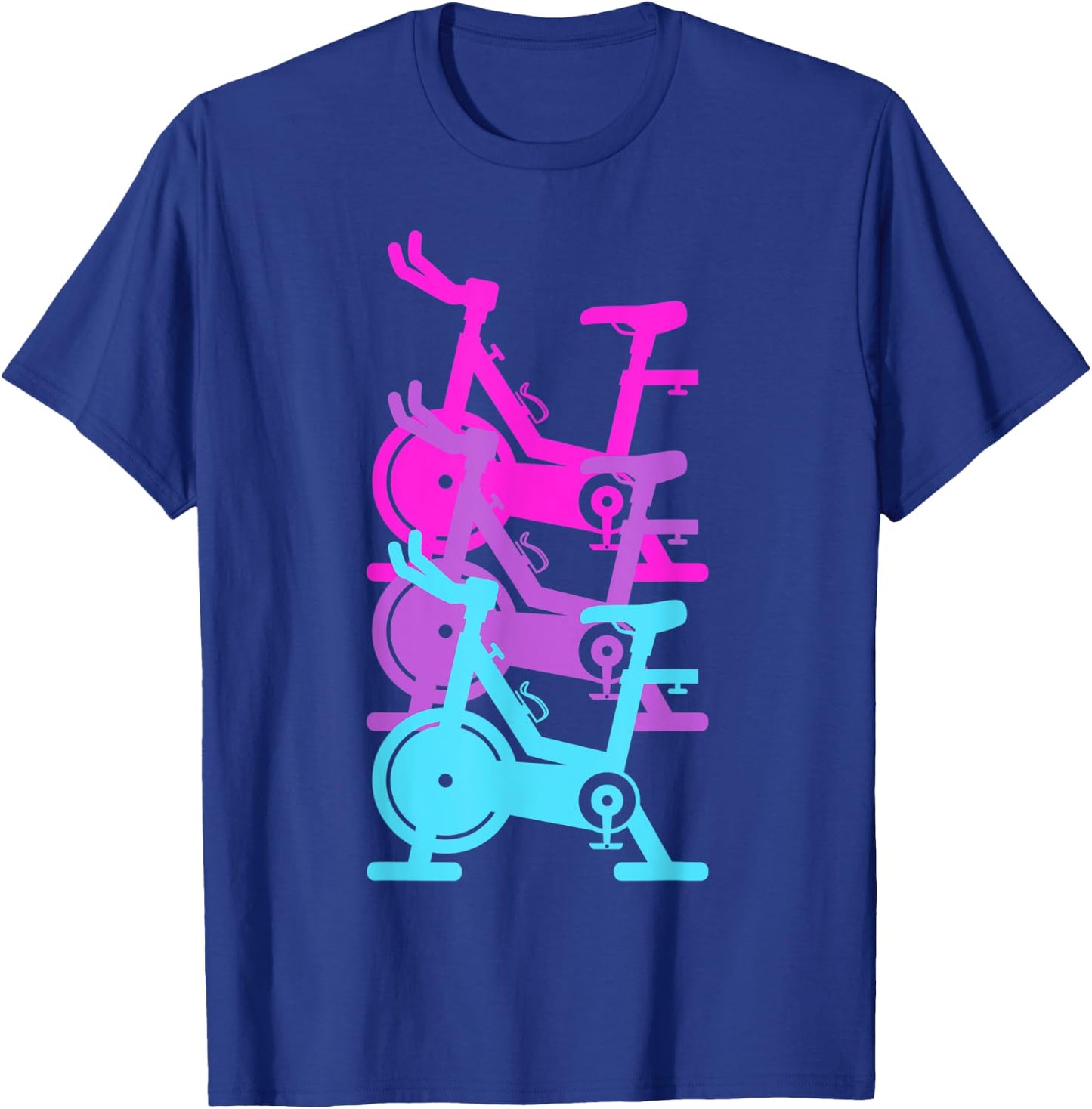 Cool Spin Class Gym Workout Spinning Exercise Bike Cycling T-Shirt - T-Shirt | Royal