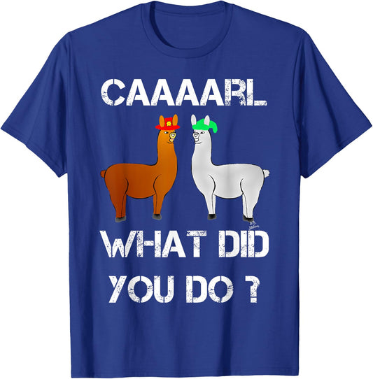 Lamas mit Hütts Karl was du dan? Funny Lama T-Shirt - T-Shirt | Royal