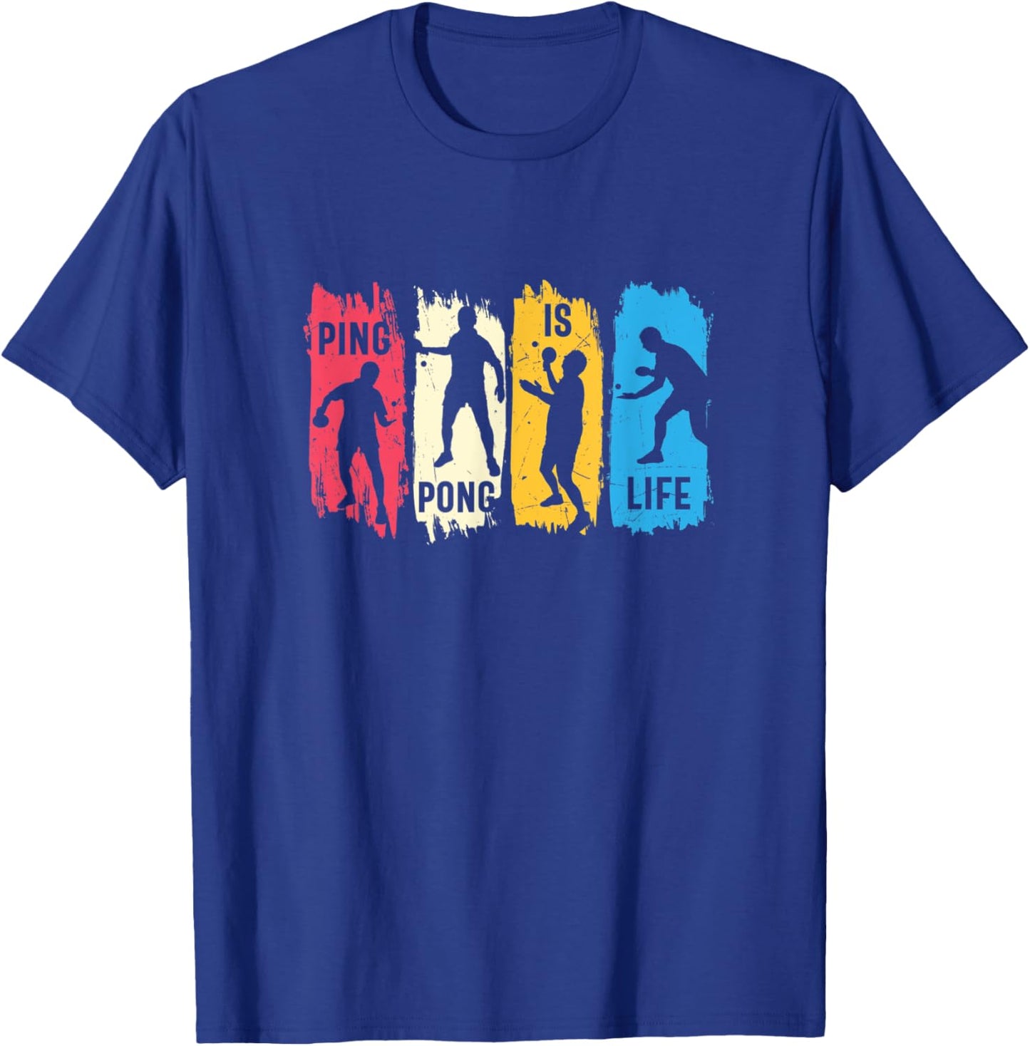 Table Tennis Vintage Funny Retro Ping Pong T-Shirt - T-Shirt | Royal
