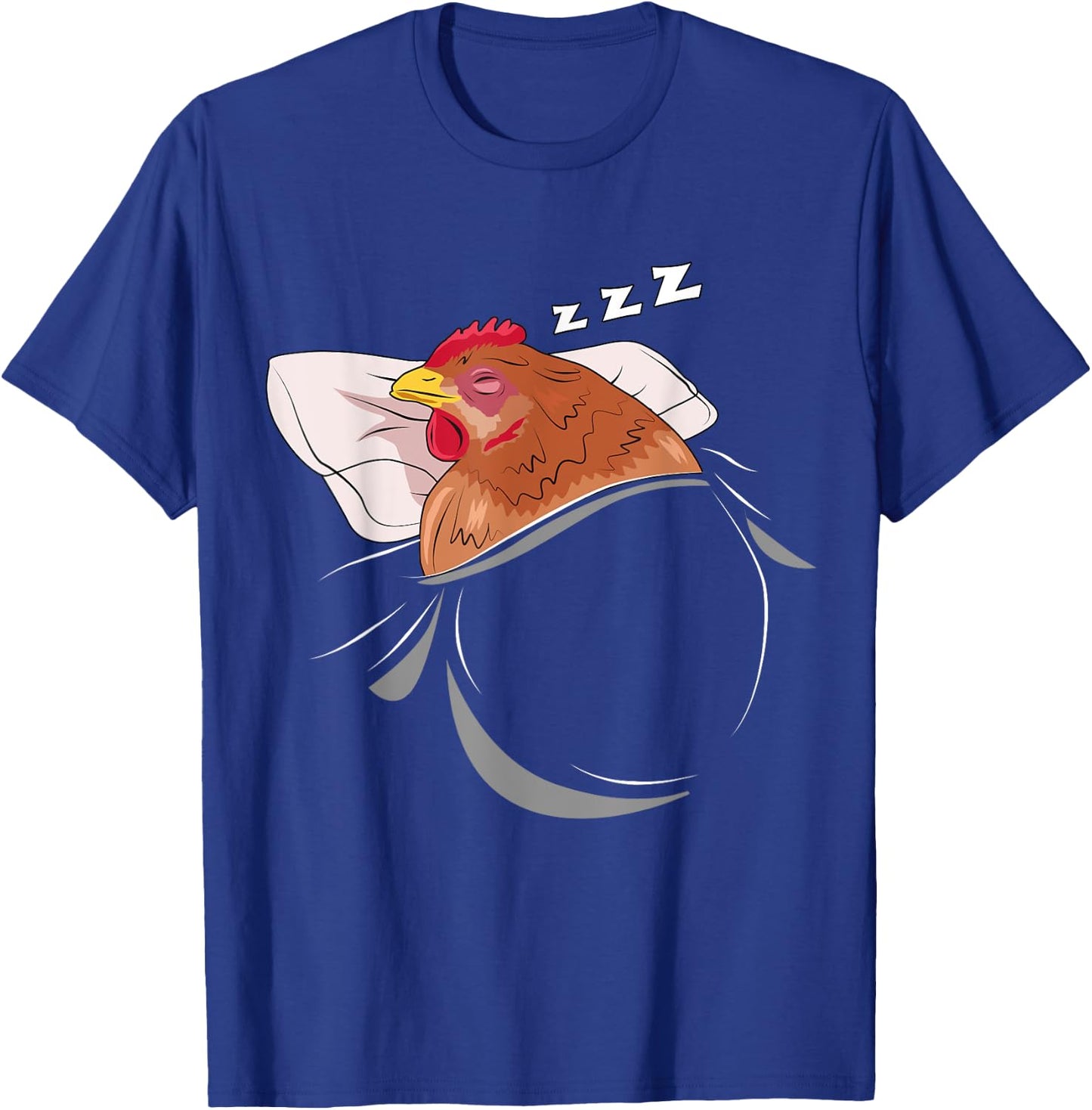 Chicken Sleeping Pajamas Nap PJs Outfit Farmer Gift Chicken T-Shirt - T-Shirt | Royal