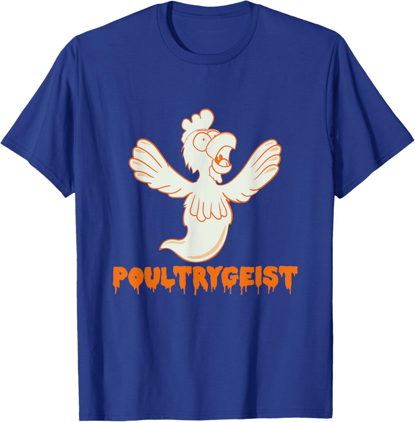Poultrygeist Funny Chicken Ghost Pun T-Shirt - T-Shirt | Royal