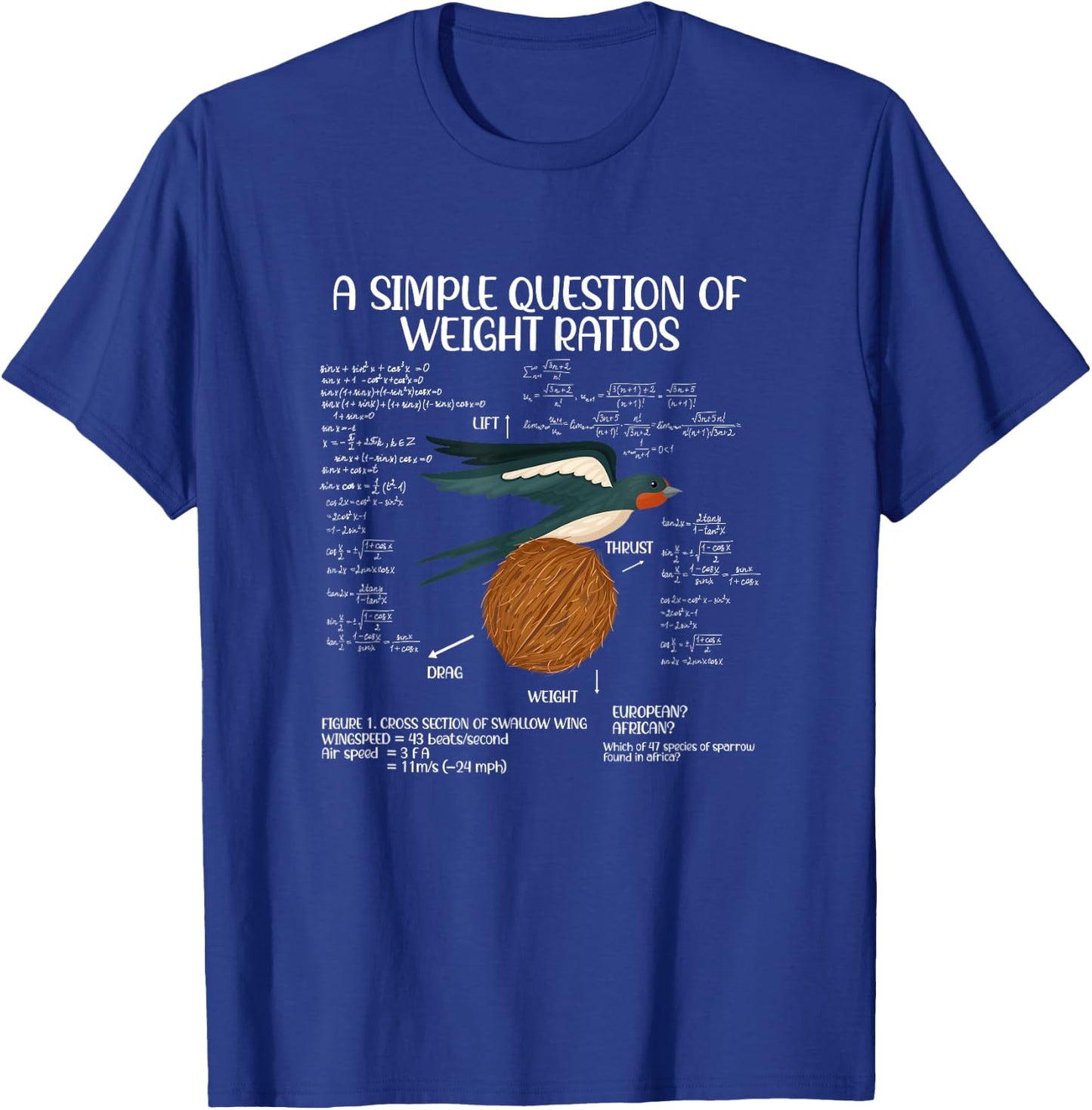 A Simple Question of Weight Ratios Math Teacher T-Shirt - T-Shirt | Royal