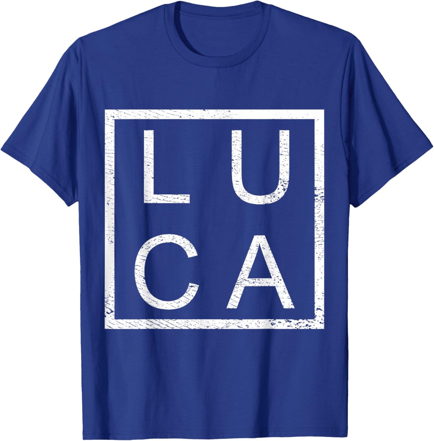Luca Personalised, Luca Name, Man Luca T-Shirt - T-Shirt | Royal