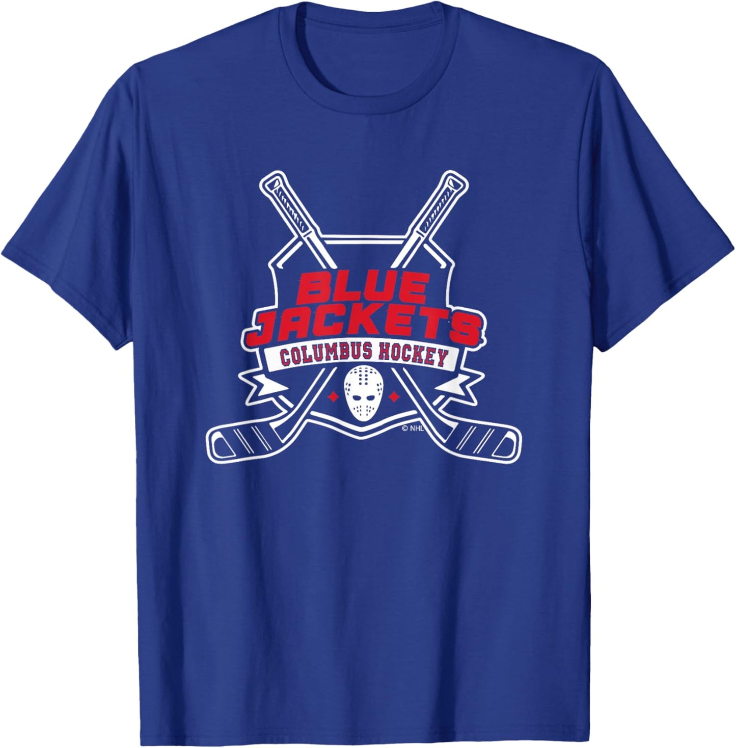Columbus Blue Jackets Hockey Sticks Navy Officially Licensed T-Shirt - T-Shirt | Royal