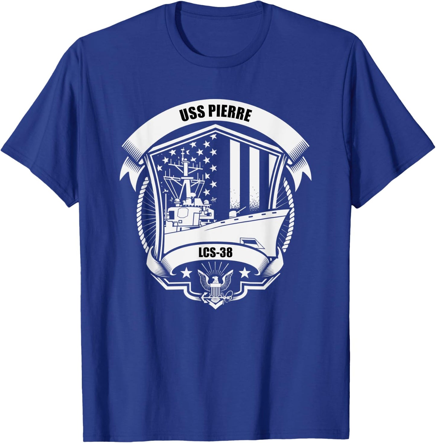 USS Pierre LCS-38 T-Shirt - T-Shirt | Royal