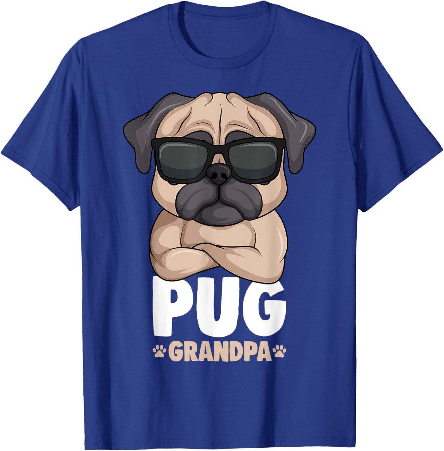 Pug Grandpa Dog T-Shirt - T-Shirt | Royal