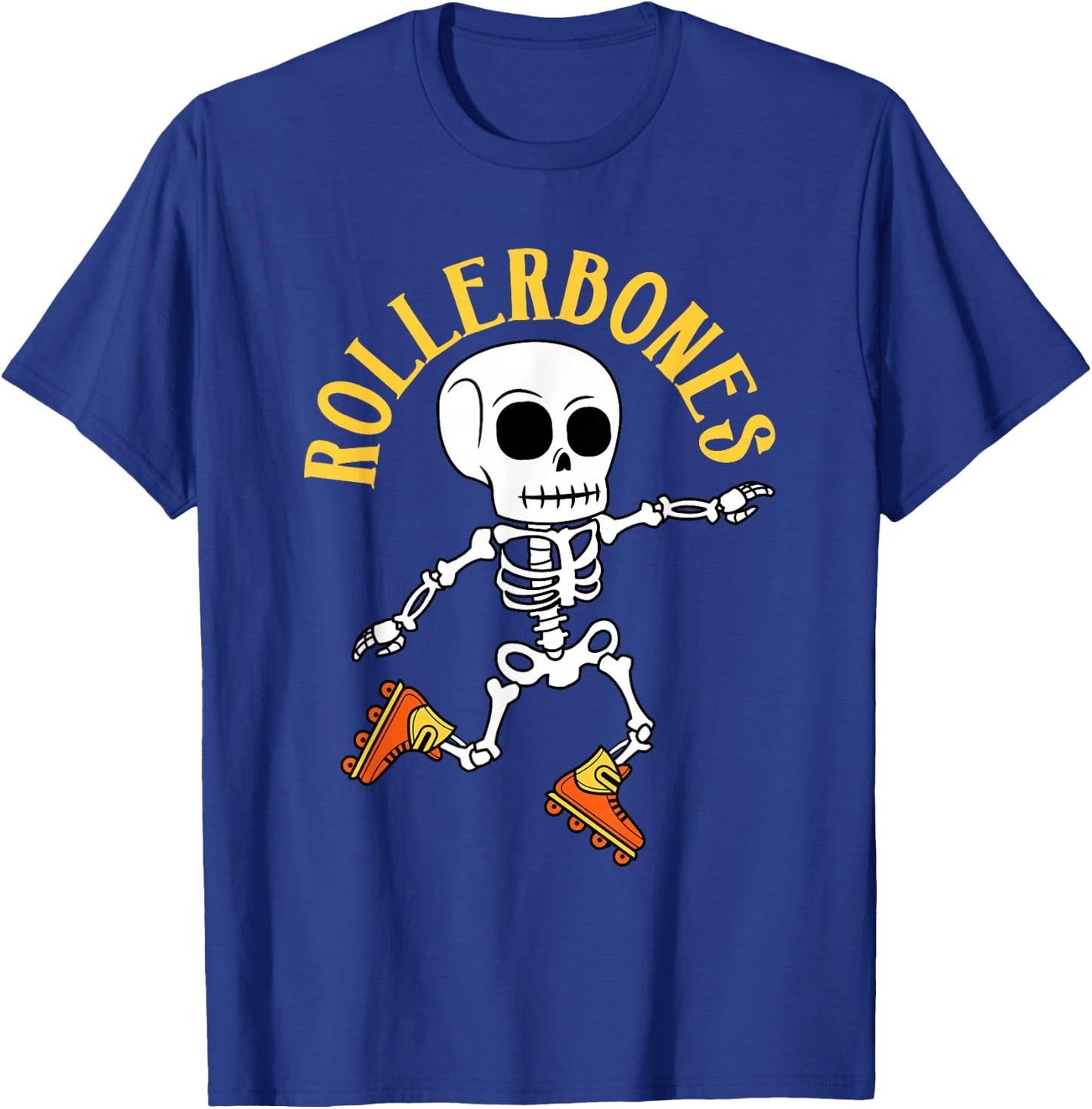 Rollerbones Funny Roller Skating Dancing Skeleton Gift Men T-Shirt - T-Shirt | Royal