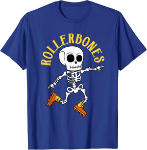 Rollerbones Funny Roller Skating Dancing Skeleton Gift Men T-Shirt - T-Shirt | Royal