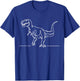 T-Rex Dinosaur Line Art Prehistoric Beast T-Shirt - T-Shirt | Royal