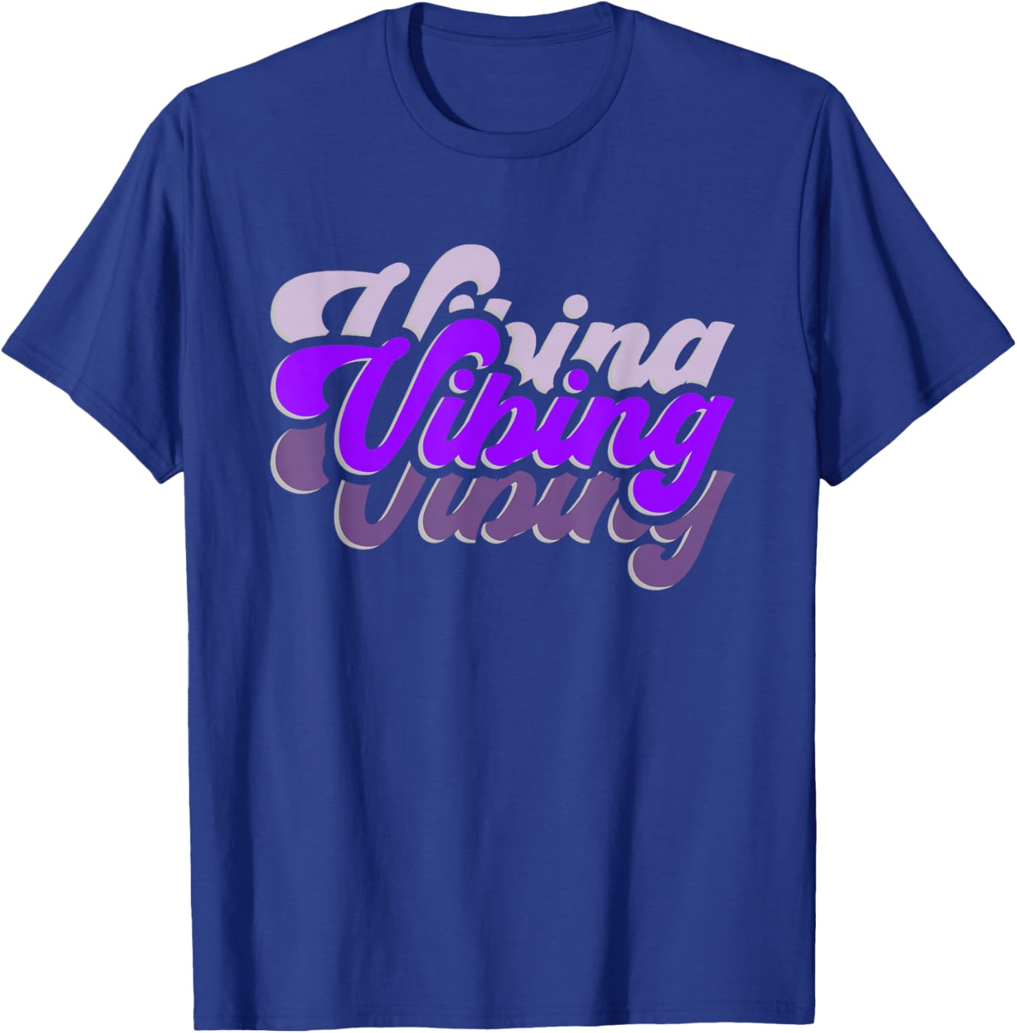 Purple Vibing Purple Vibes Color Graphic T-Shirt - T-Shirt | Royal