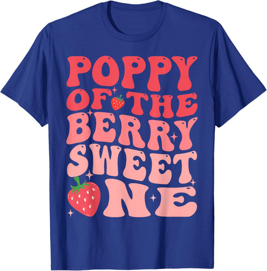 Poppy Of The Berry Sweet One 1st Birthday Strawberry T-Shirt - T-Shirt | Royal