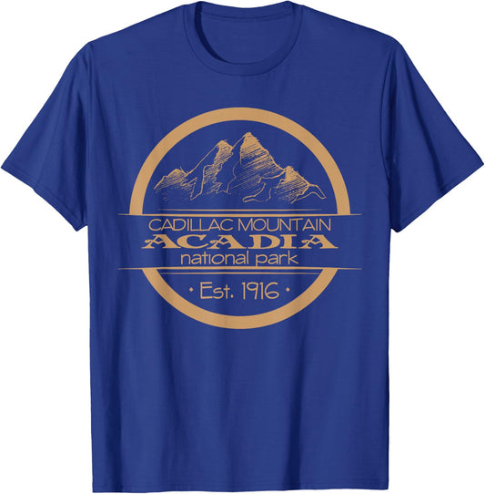 Acadia National Park Main Souvenir - Cadillac Mountain T-Shirt - T-Shirt | Royal