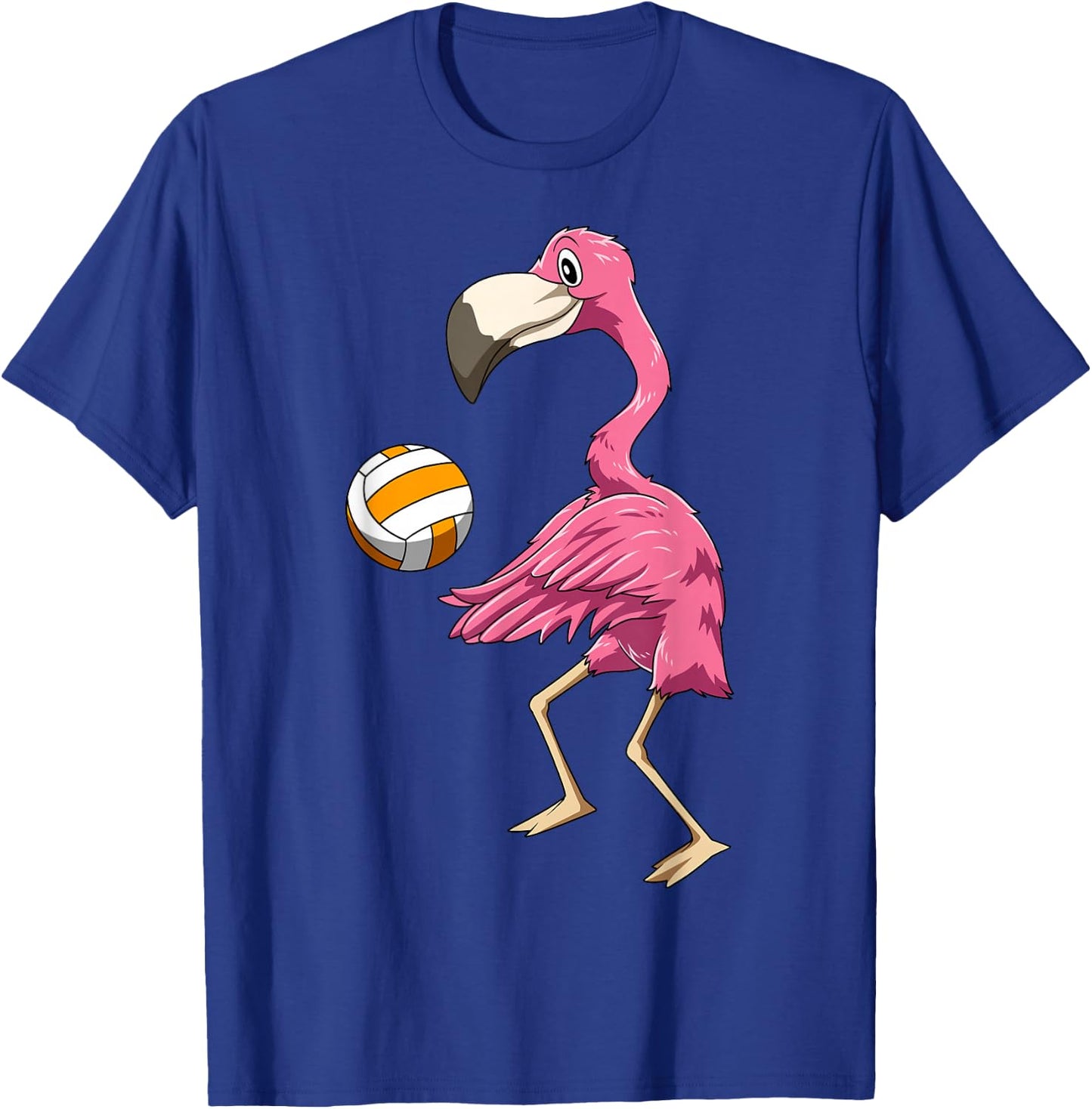 Flamingo Volleyball Flamingo Playing Volleyball Flamingo T-Shirt - T-Shirt | Royal