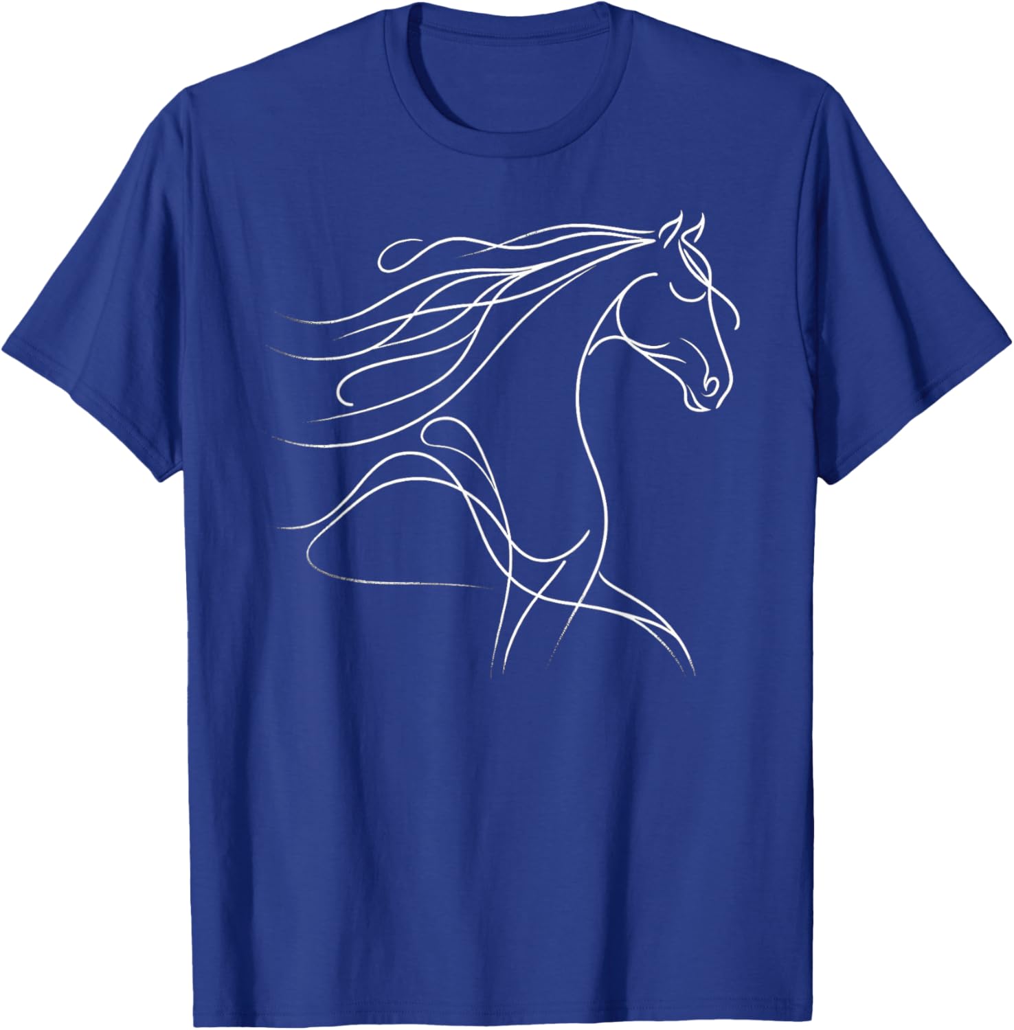 Majestic Horse Line Sketch T-Shirt - T-Shirt | Royal
