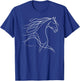 Majestic Horse Line Sketch T-Shirt - T-Shirt | Royal