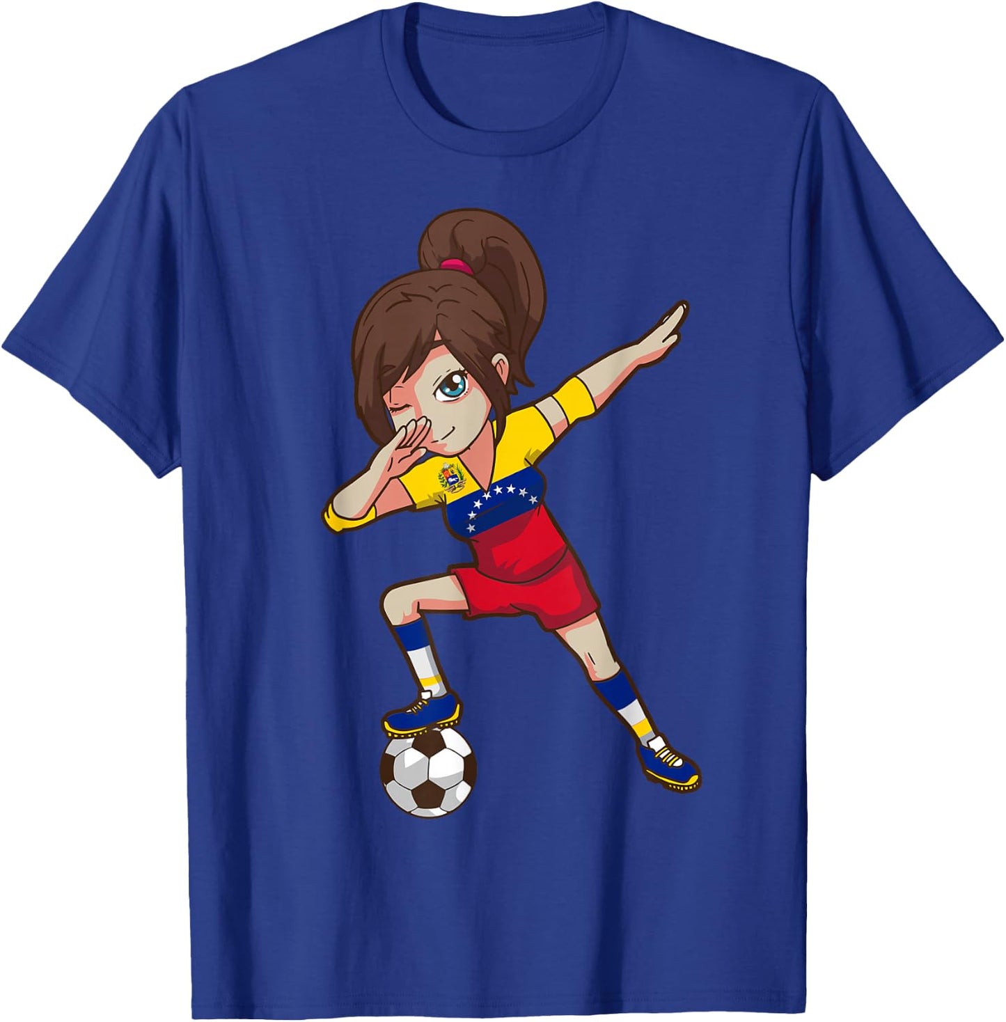 Venezuela Football Fan Flag T-Shirt - T-Shirt | Royal