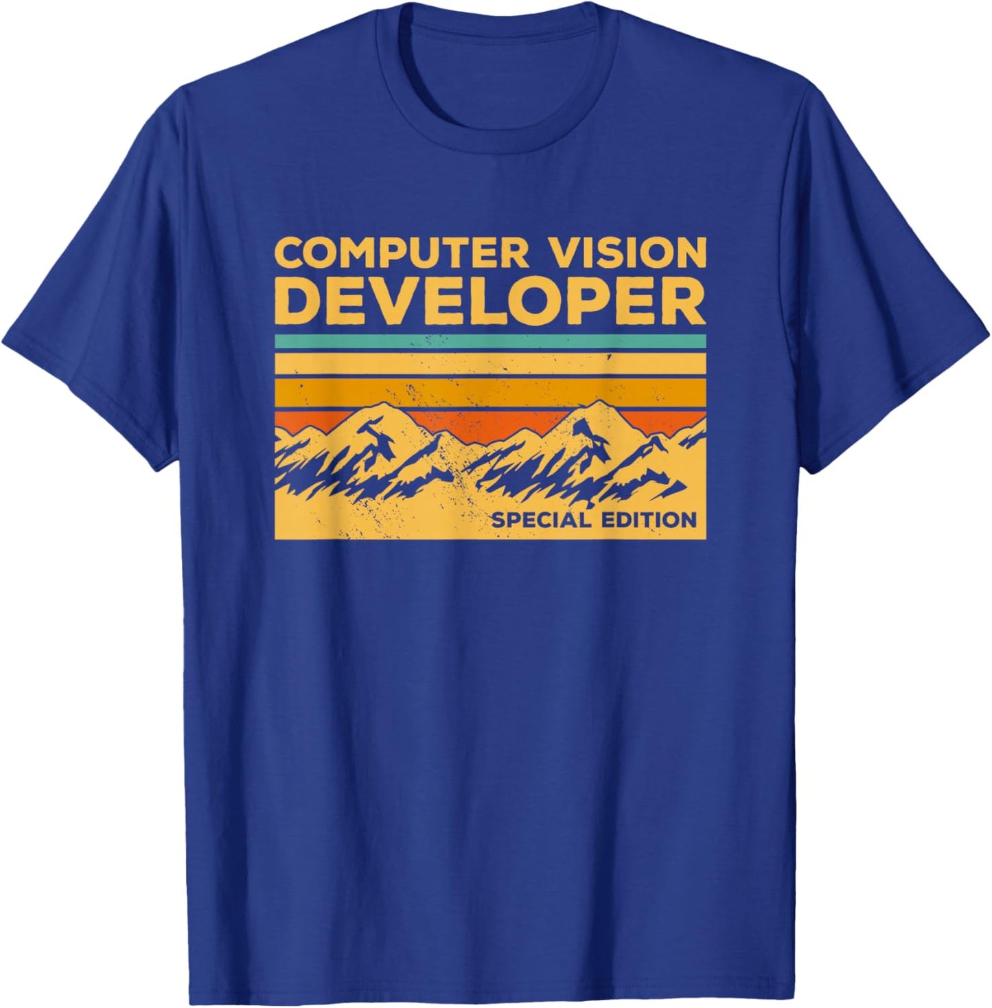 Vintage Computer Vision Developer T-Shirt - T-Shirt | Royal
