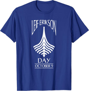 Leif Erikson Day Shirt Ericson Norse Viking Explorer T-Shirt - T-Shirt | Royal