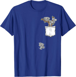 Koala Bear Stuff | Cute Koala Pocket Stuff for Kids Koala T-Shirt - T-Shirt | Royal