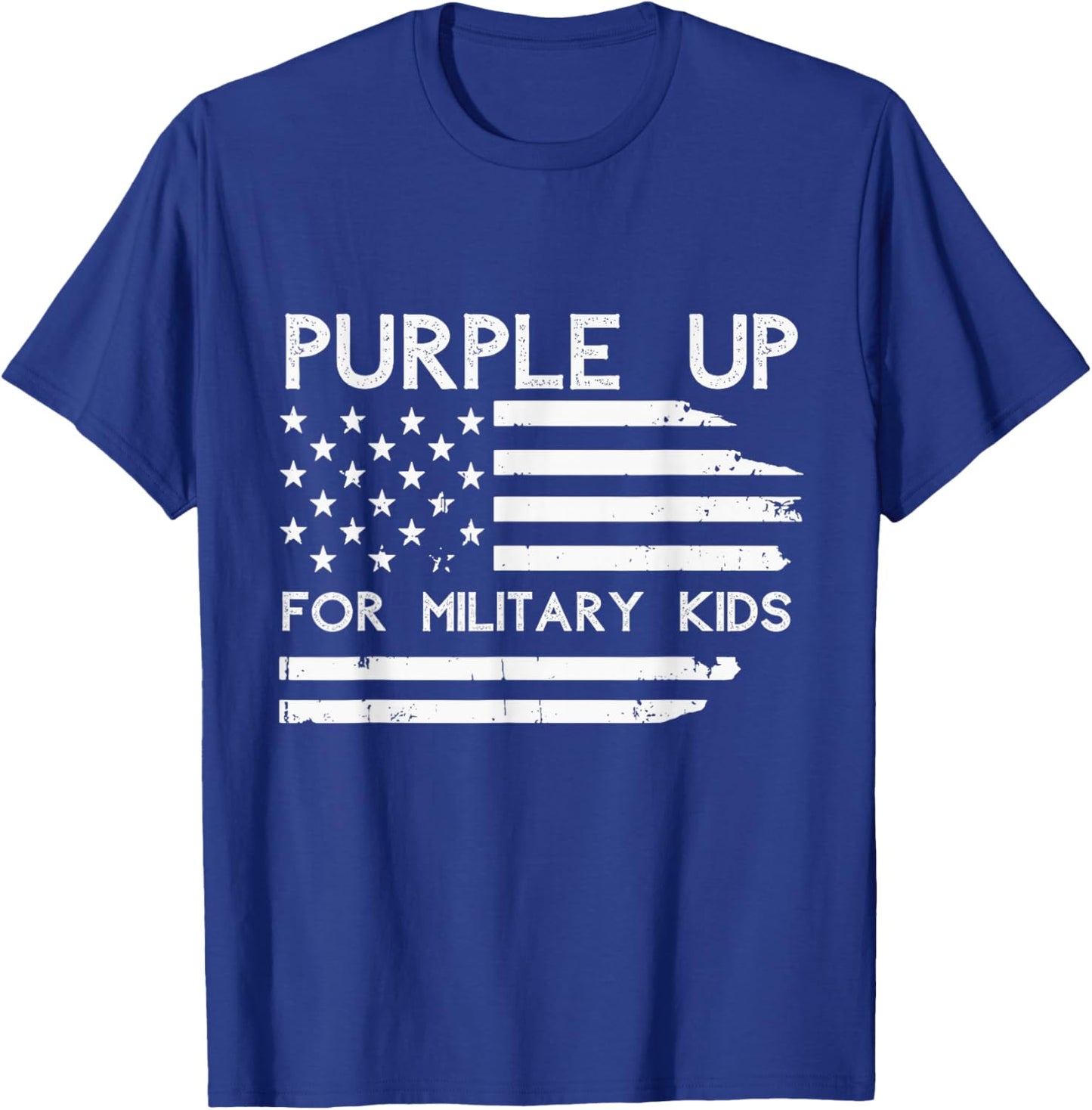 Purple Up For Military Kids Adult Shirt Military Child Month T-Shirt - T-Shirt | Royal