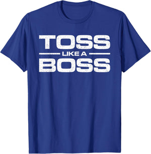 Toss Like a Boss Cornhole Fun T-Shirt - T-Shirt | Royal