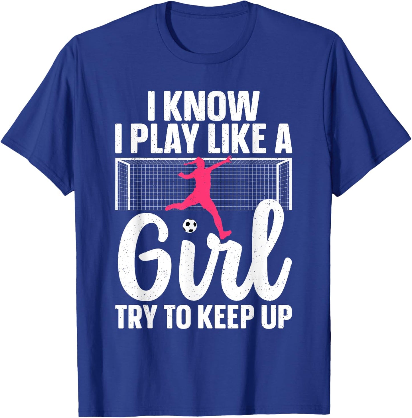 Funny Soccer Art Girls Soccer Player Soccer Lover T-Shirt - T-Shirt | Royal