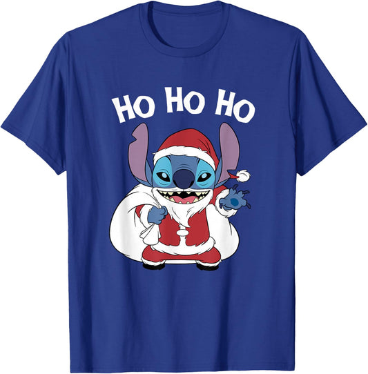 Disney Lilo & Stitch Christmas Santa Claus Stitch Ho Ho Ho T-Shirt - T-Shirt | Royal