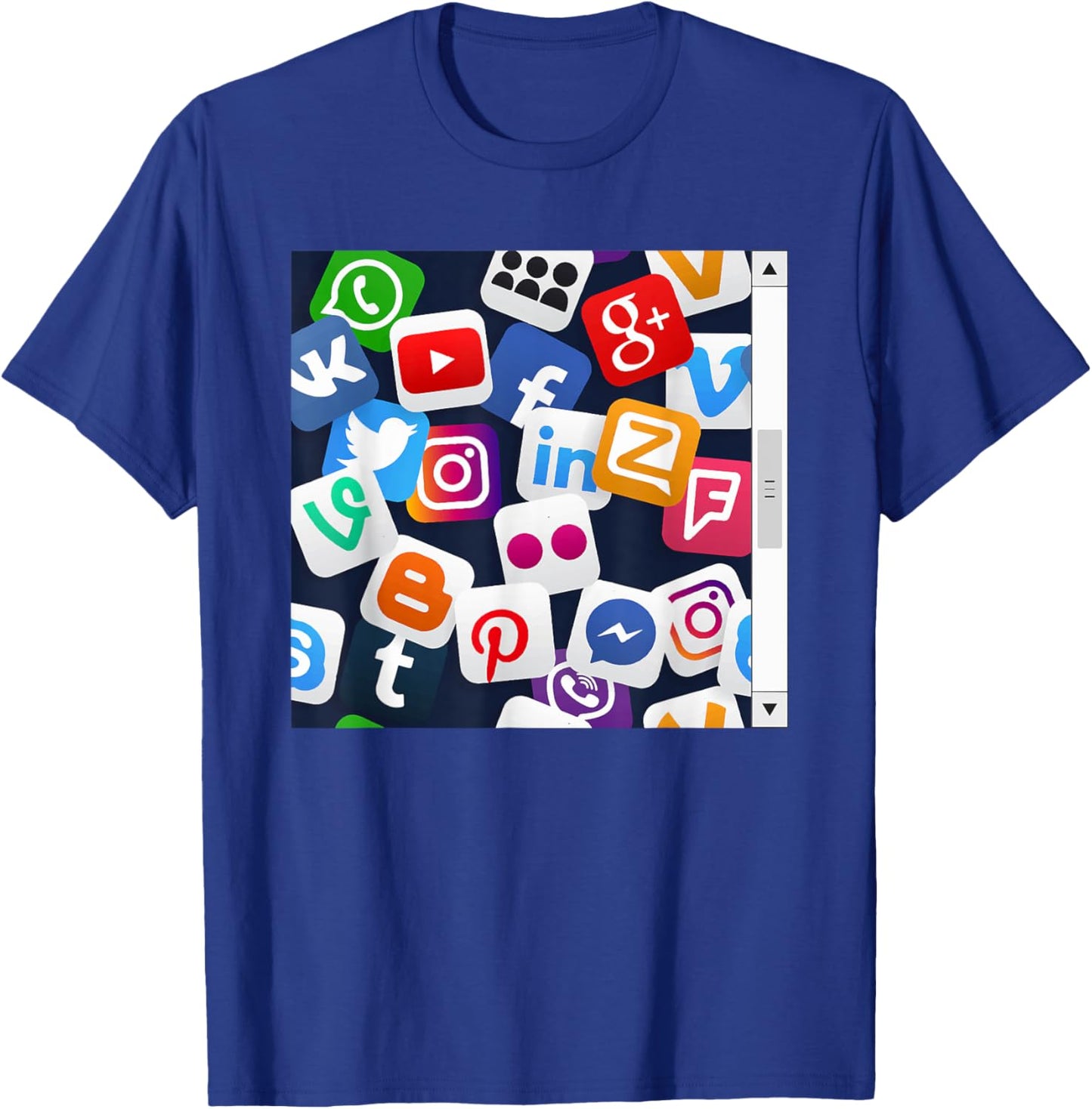 Social Media Feed Graphic Funny Teen Halloween Costume T-Shirt - T-Shirt | Royal