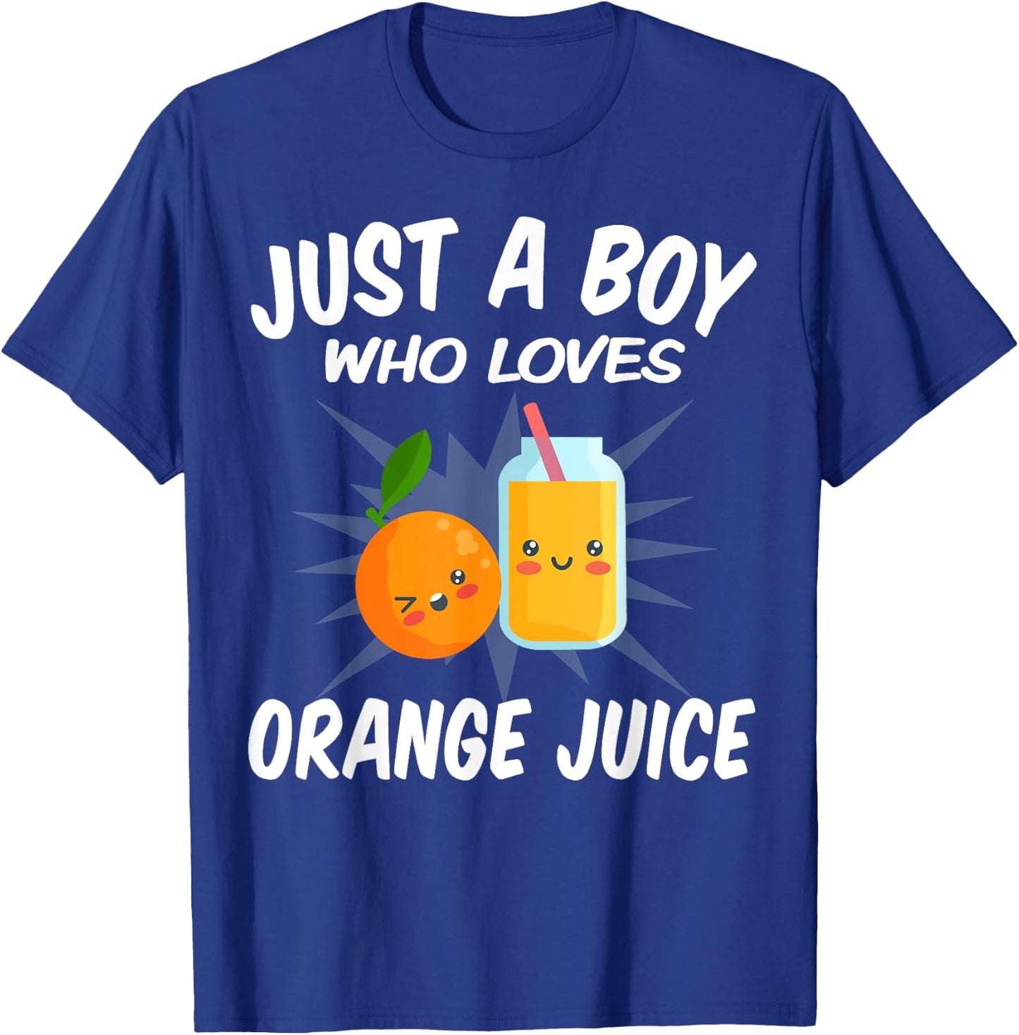 Just A Boy Who Loves Orange Juice – Funny Orange Juice T-Shirt - T-Shirt | Royal