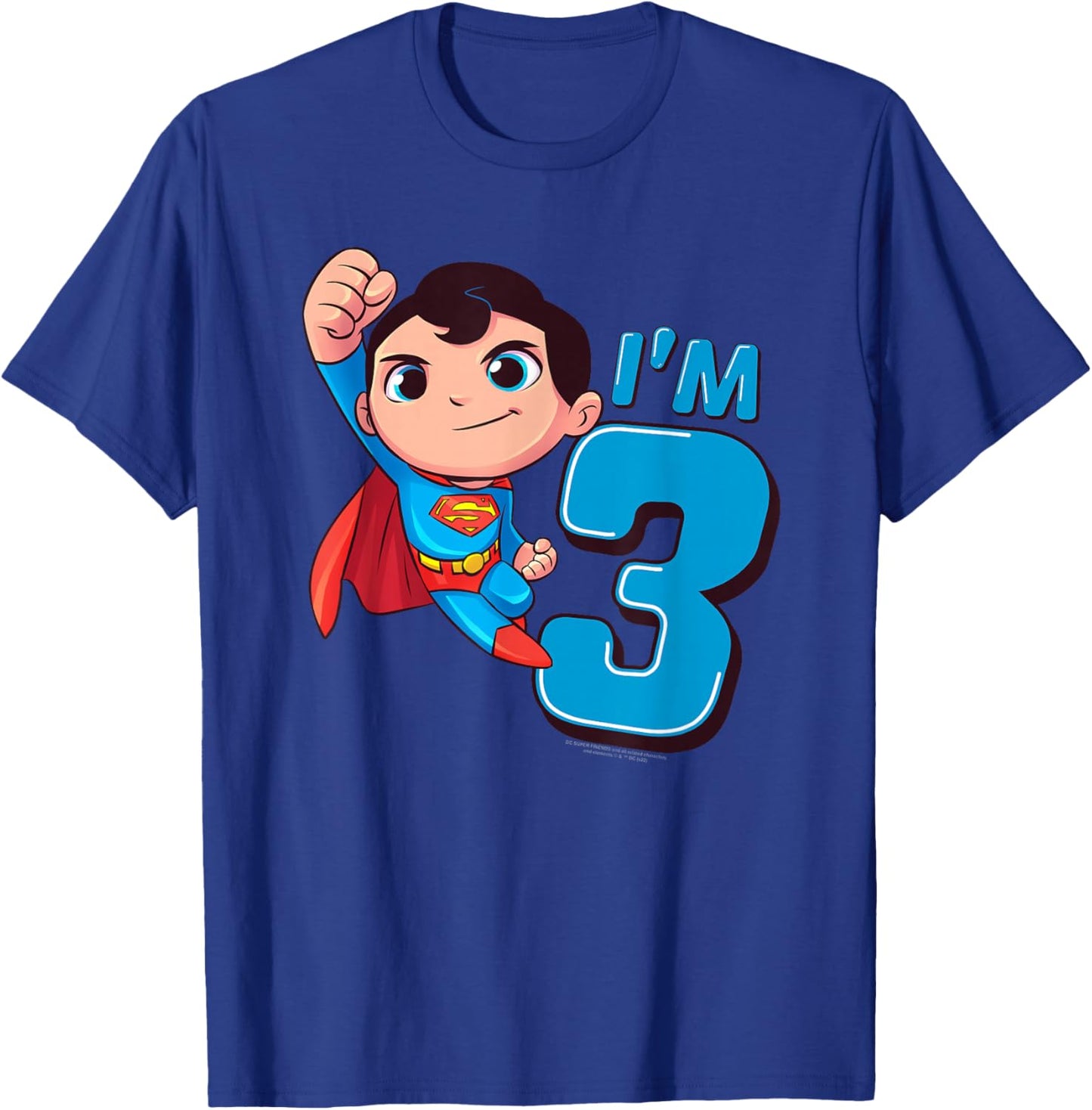 Superman 3rd Birthday Cute I'm 3 T-Shirt - T-Shirt | Royal