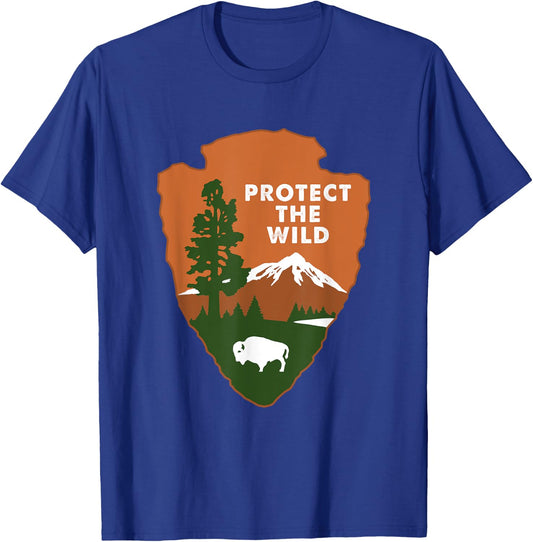 Protect the Wild, NPS Environmentalist Conservationist Gift T-Shirt - T-Shirt | Royal