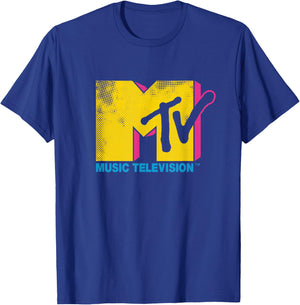 Mademark x MTV - MTV Logo Pop Art Graphic T-Shirt - T-Shirt | Royal