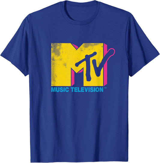 Mademark x MTV - MTV Logo Pop Art Graphic T-Shirt - T-Shirt | Royal